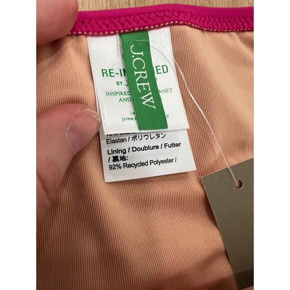 NWT J.Crew Heritage 1989 High Leg Bikini Bottoms Radiant Fuchsia Pink Women's L - Picture 4 of 8